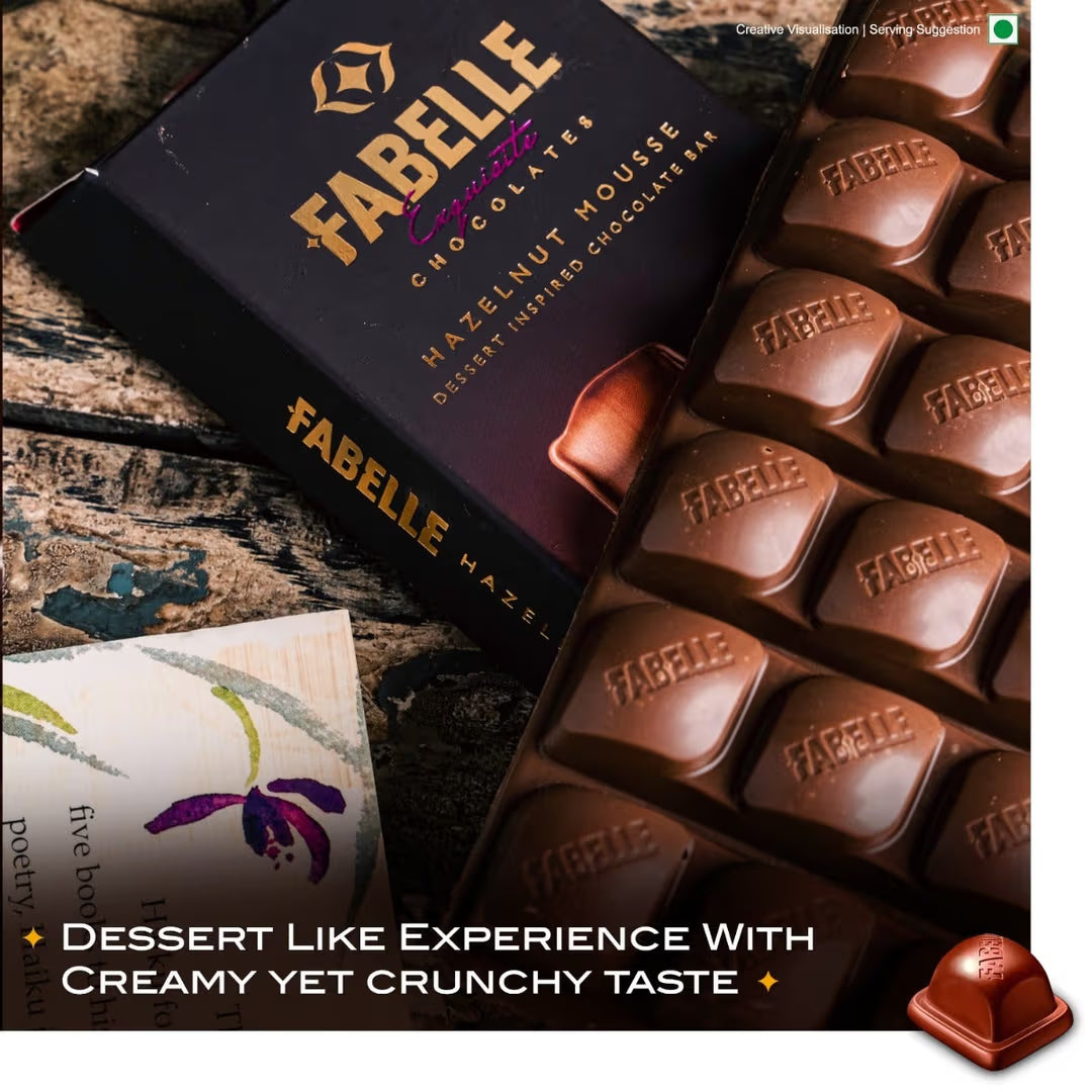 Hazelnut Mousse Bar - Centre filled Milk Chocolate