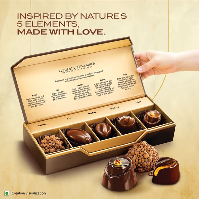 Elements Reimagined - 5 Nature Inspired Pralines