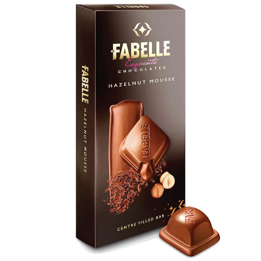 Hazelnut Mousse Bar - Centre filled Milk Chocolate