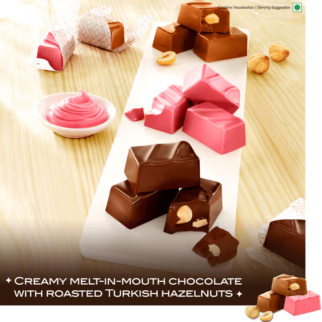 Gianduja Trilogy - Assorted Hazelnut infused 12 Chocolate Cubes