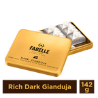 Dark Gianduja - Hazelnut infused dark chocolate cubes