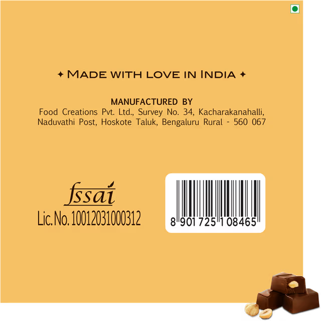 Dark Gianduja - Hazelnut infused dark chocolate cubes