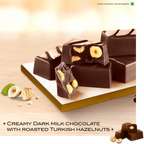 Dark Gianduja - Hazelnut infused dark chocolate cubes