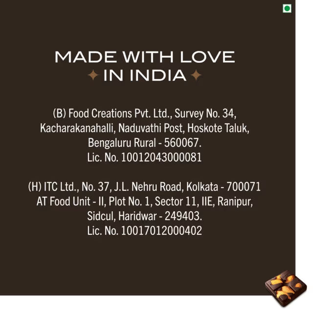 Loaded Secret - Dark Chocolate Bar with visible Almonds