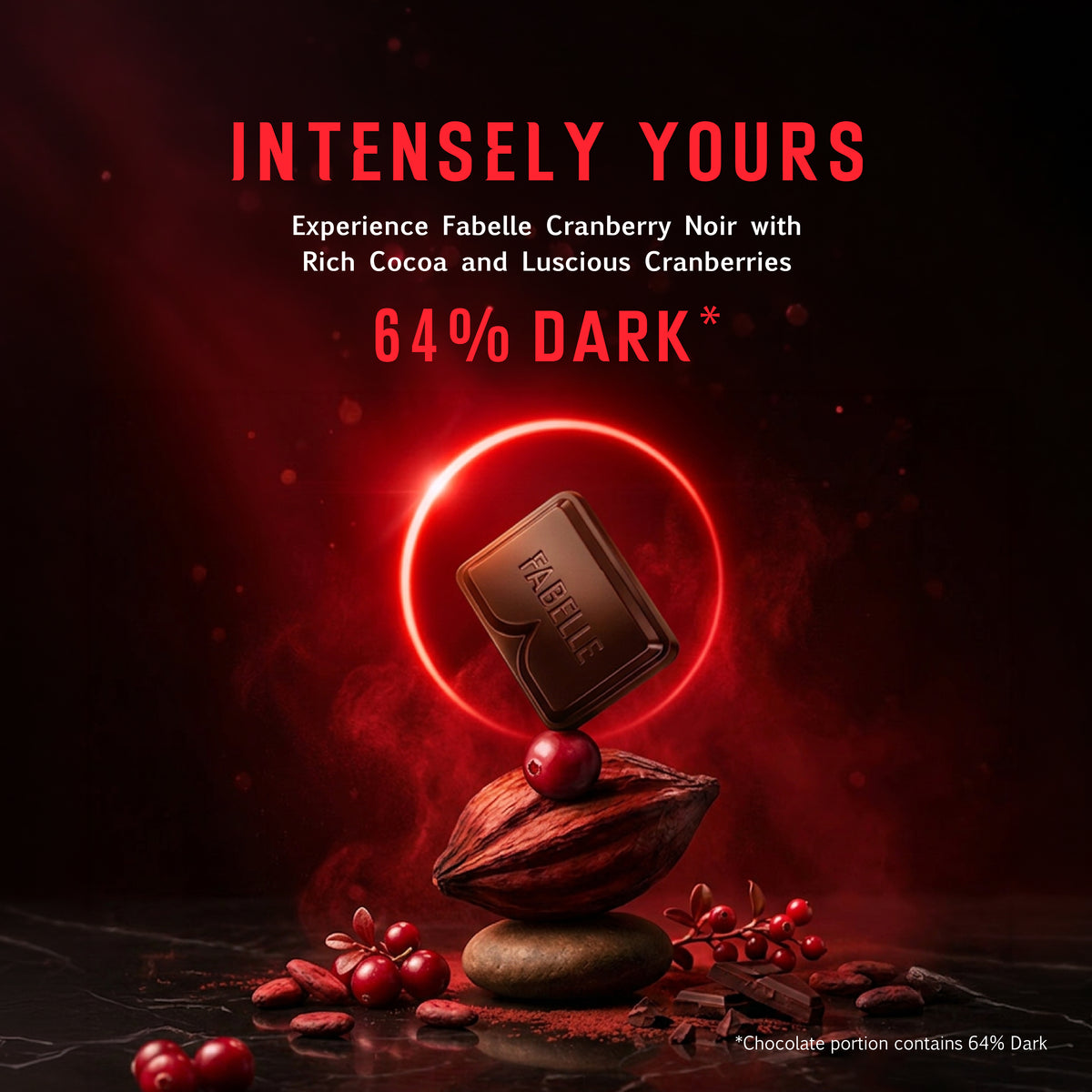 Cranberry Noir 64% Dark Chocolate