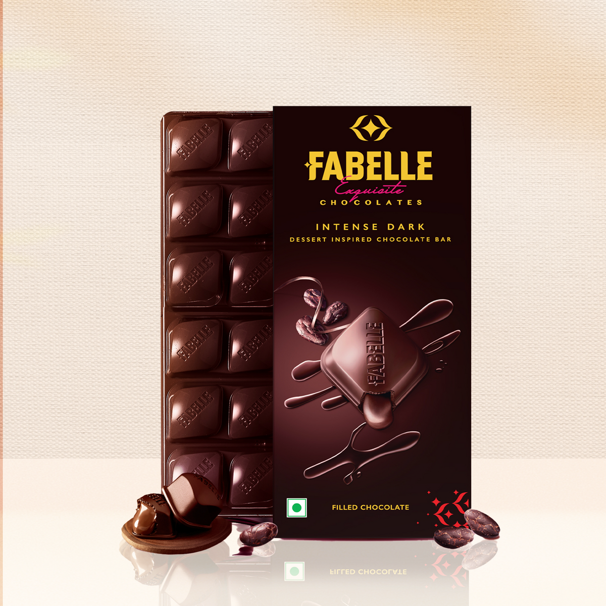 Intense Dark Bar - Centre filled 84% Dark Chocolate