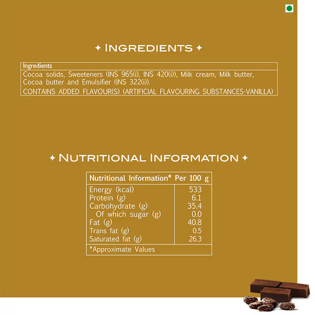 Ganache - Rich Dark, No Added Sugar