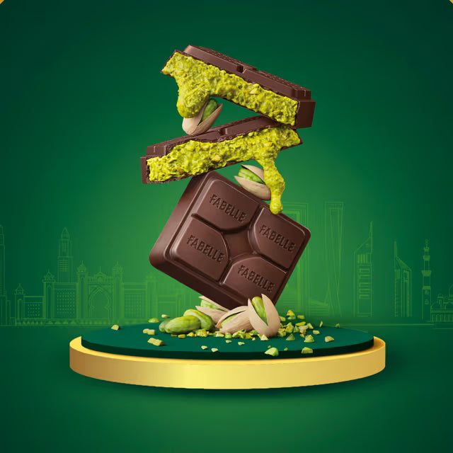 Kunafa Dark Bar– Rich Pistachio Kunafa filled Dark Chocolate Bar