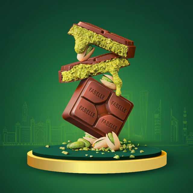 Kunafa Bar – Rich Pistachio Kunafa filled Milk Chocolate Bar
