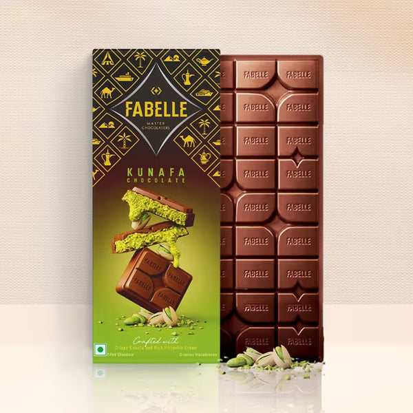 Kunafa Bar – Rich Pistachio Kunafa filled Milk Chocolate Bar